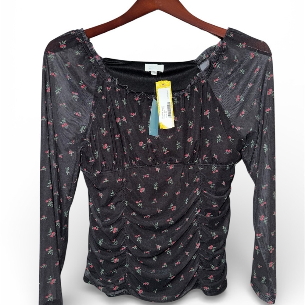 NWT Market & Spruce Power Mesh Top Size XL